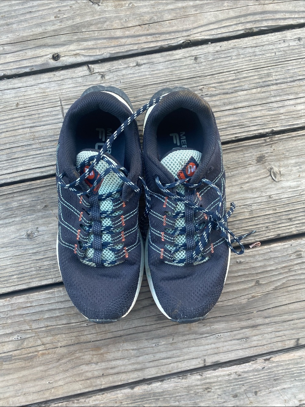 Kids Navy Mesh Athletic Sneakers
